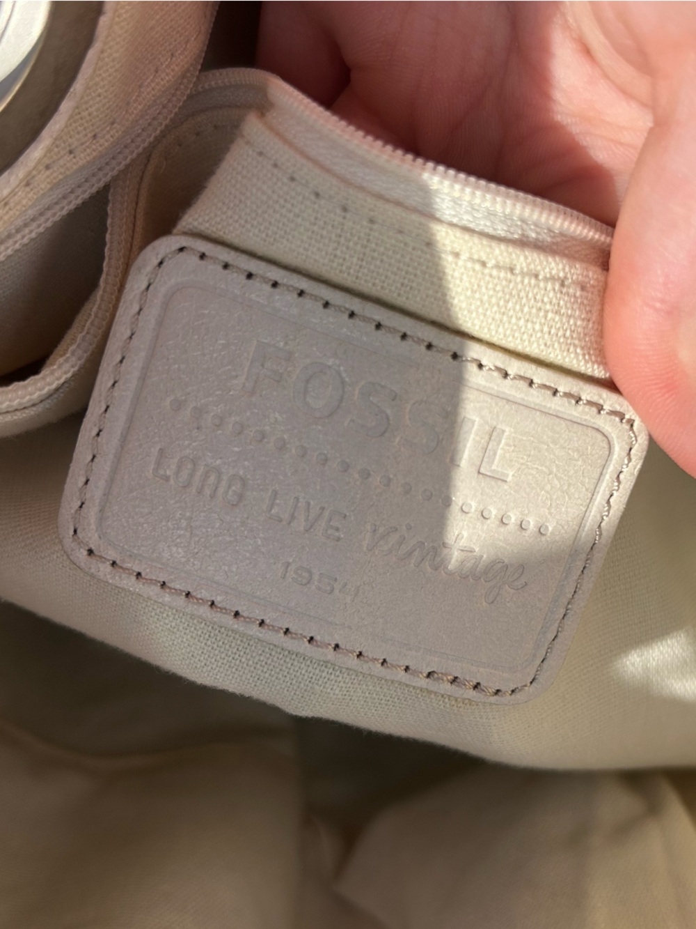 Fossil leather tote - Picture 3 of 8